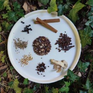 Grué de cacao pour infusion : Orange, gingembre, cannelle, clou de girofle, cardamome et poivre noir - 100g