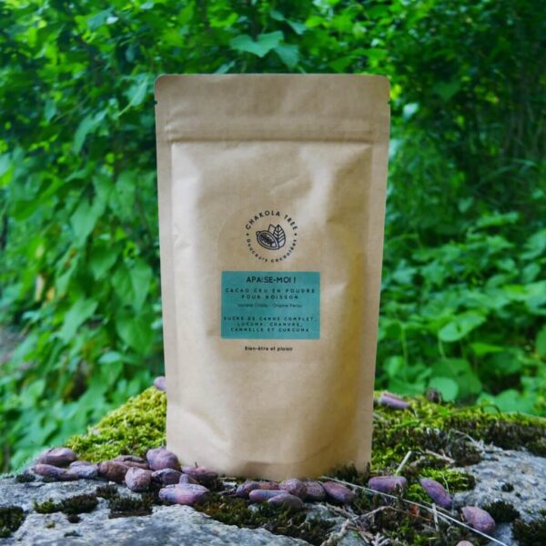 Poudre de cacao cru pour boisson : Sucre de canne complet, lucuma, chanvre, cannelle et curcuma - 150g – Image 2