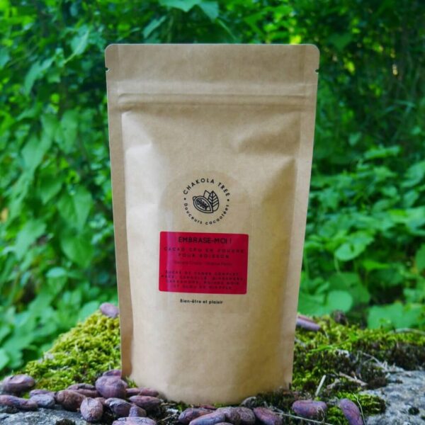 Poudre de cacao cru pour boisson : Sucre de canne complet, maca, cannelle, gingembre, cardamome, poivre noir et girofle - 150g – Image 2