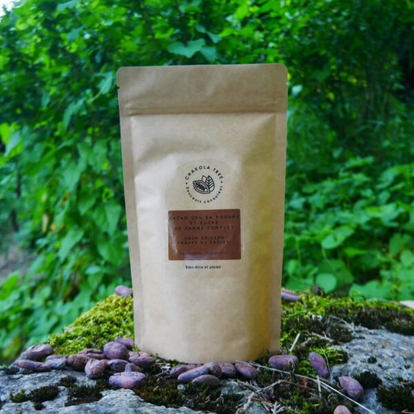 Poudre de cacao cru pour boisson : Sucre de canne complet - 150g – Image 2